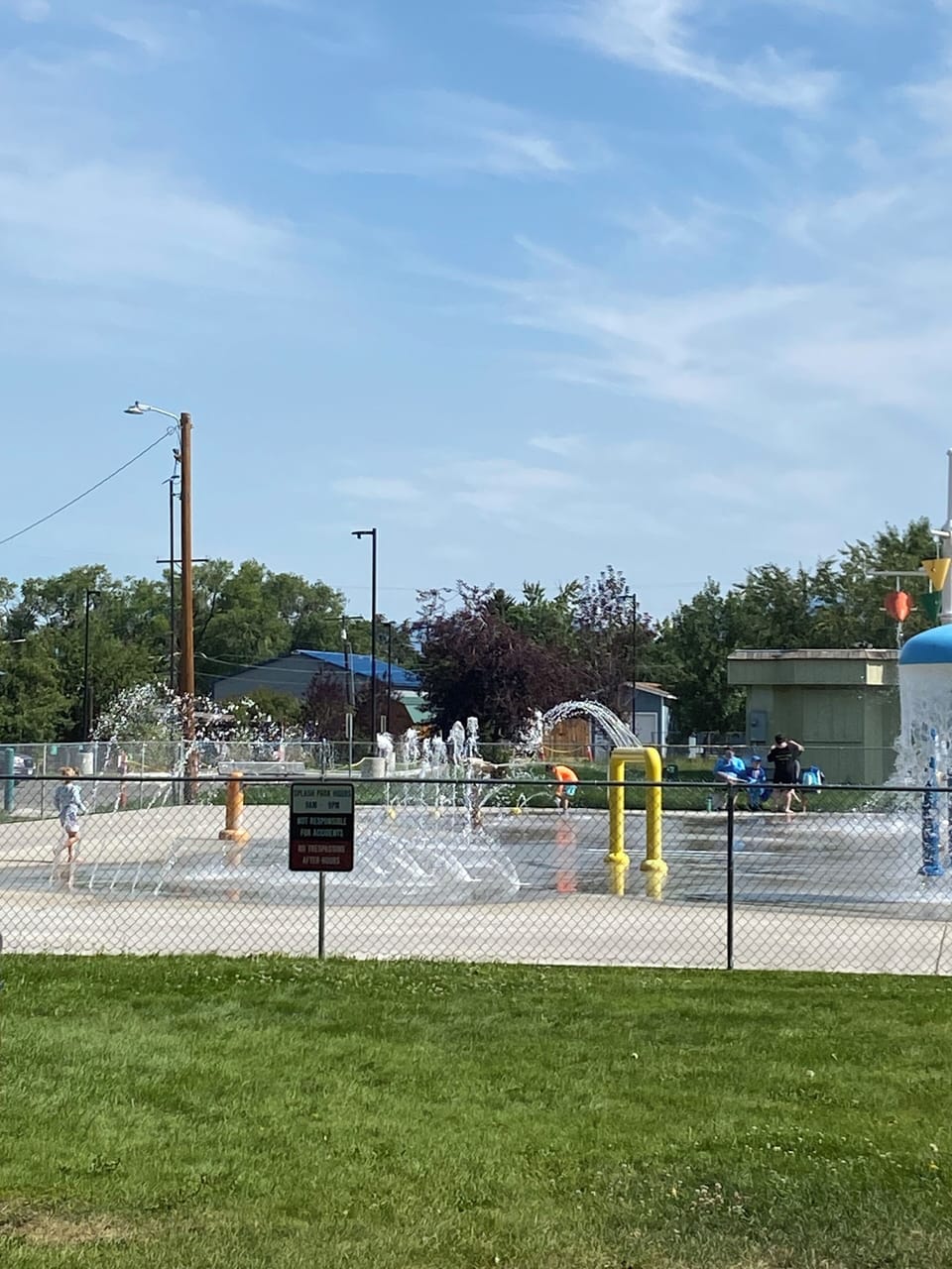 Waterpark is behind the library..It is about a 12 minute walk from apartment.