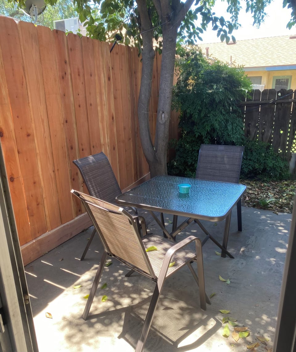 Relax in your private patio.