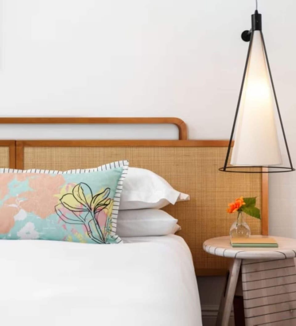 Settle into soft pillows and enjoy boutique-hotel styling.