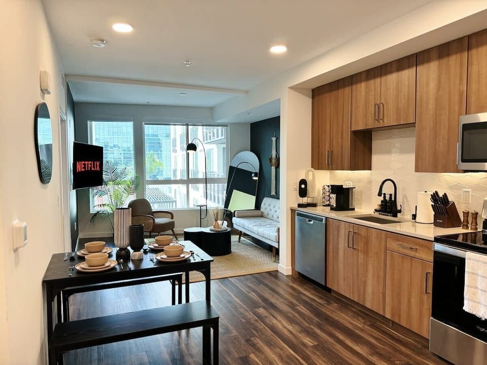 Fully equipped Kitchen, perfect for long-term stays.