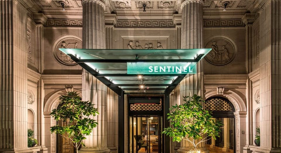 Be greeted by the magnificent entrance, highlighted by beautiful columns and lush greenery, creating an inviting first impression.