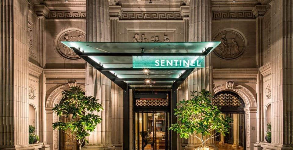 Be greeted by the magnificent entrance, highlighted by beautiful columns and lush greenery, creating an inviting first impression.