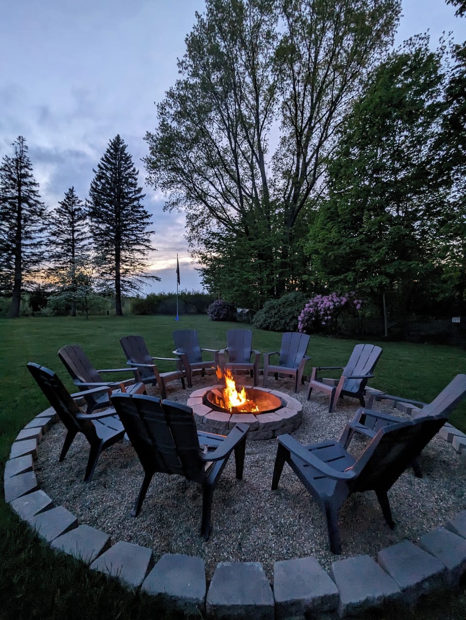 Fire Pit at Sunset 