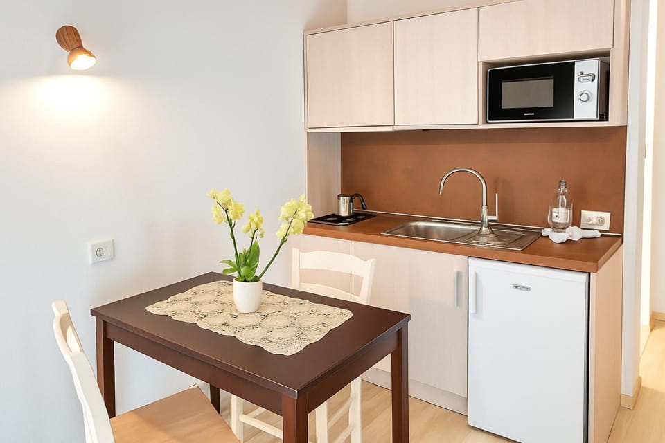Kitchen and dining area