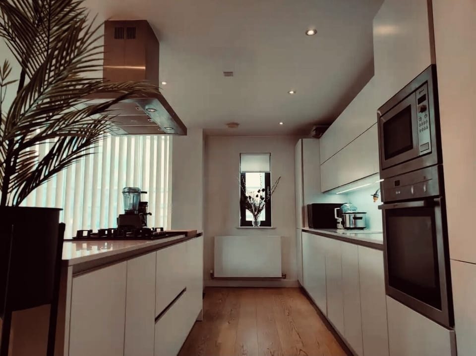 Fully equipped kitchen, fridge, cooker, oven and dishwasher
