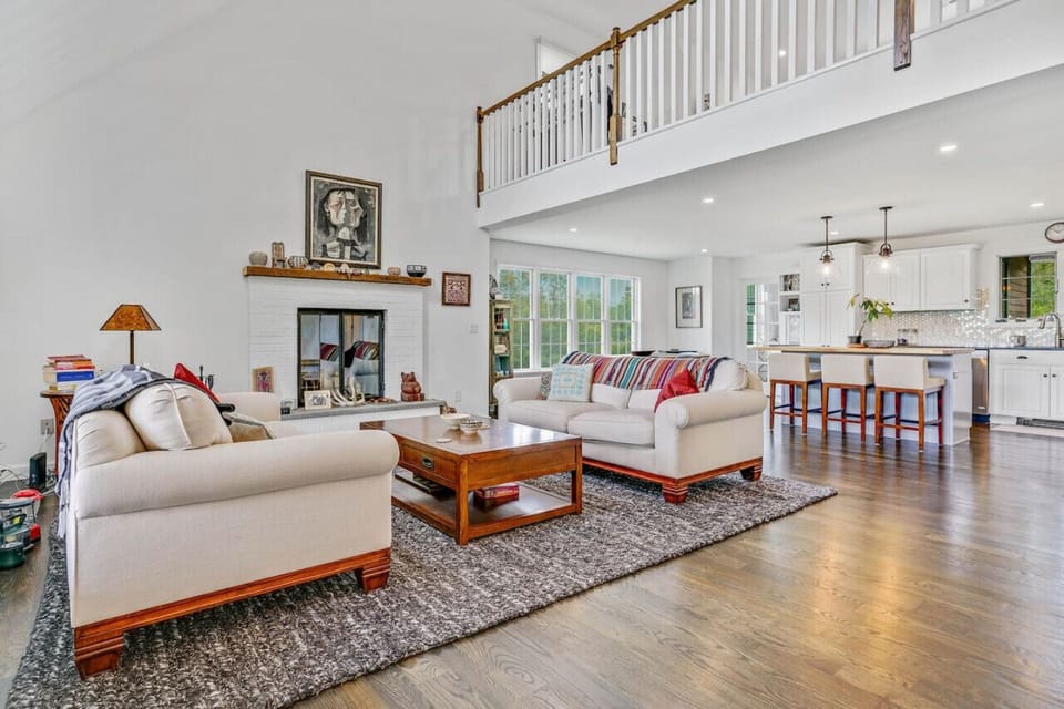 Another angle of living room and dining