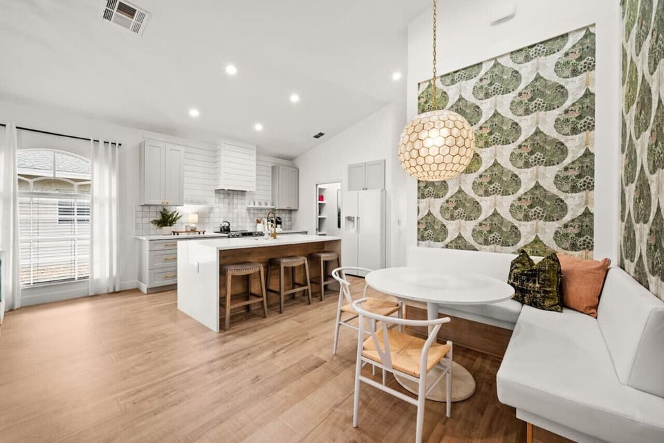 Fully Stocked Kitchen w/ Bar Seating, Keurig Coffee Maker + Dining Table