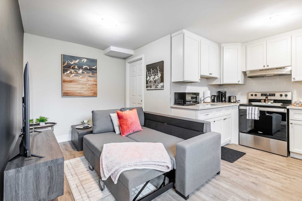 Spacious Living Area Featuring A Sofa Bed For Extra Comfort