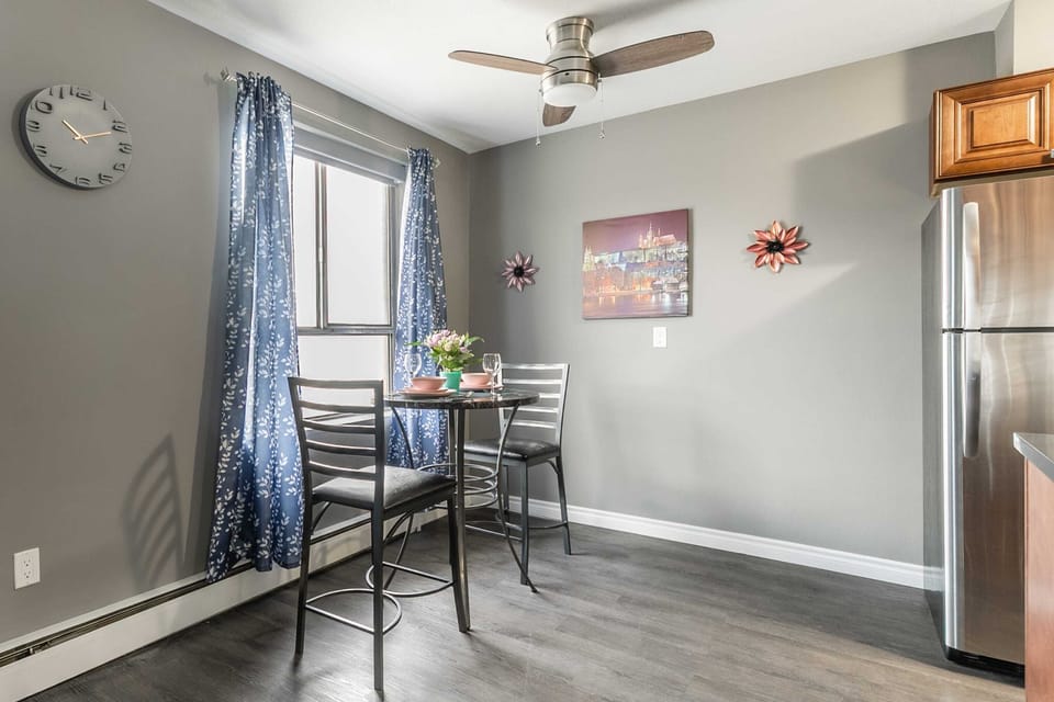 Bright Dining Area With Seating For Two