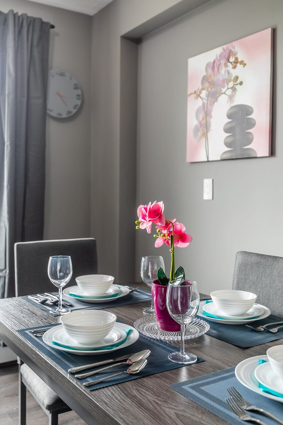 Dining Table For Four With Elegant Settings