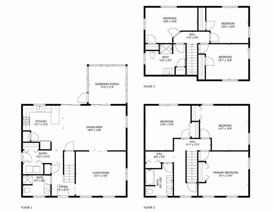 Floor plans showing how the house and rooms are laid out.