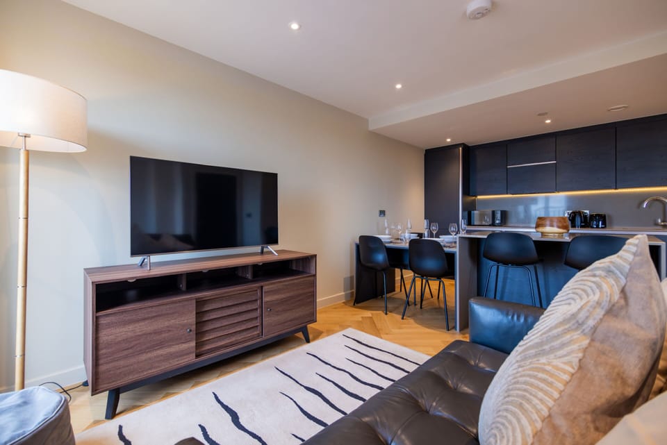 Open plan living and kitchen