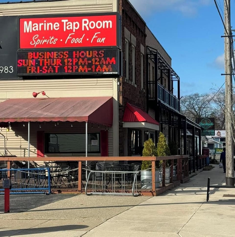 Marine Tap Room is also located in the social district
