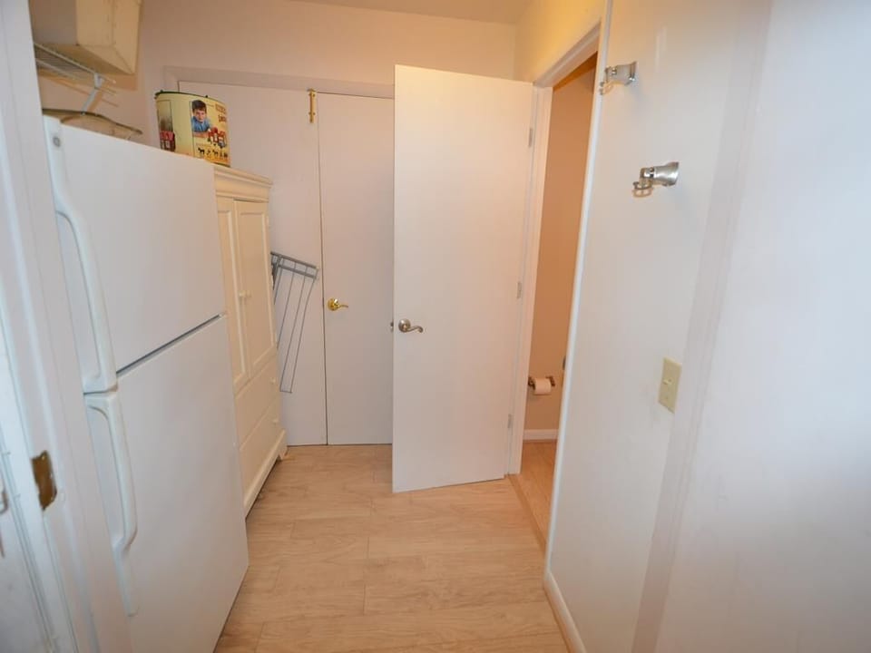 Extra refrigerator and access to half bath