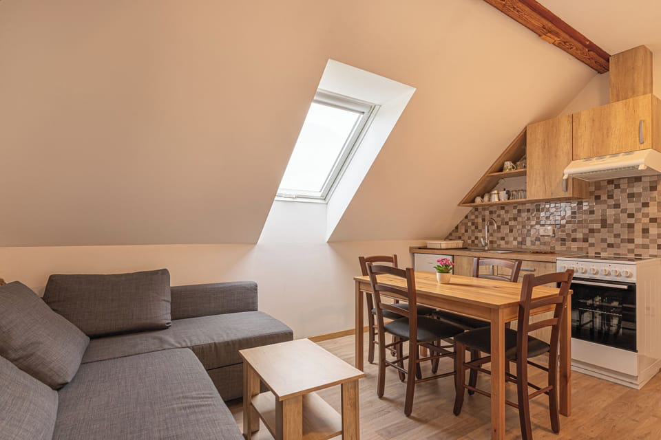 Kitchen and dining area