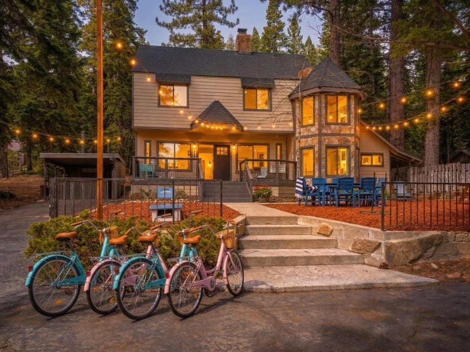 Gather your group for an unforgettable stay in this newly remodeled 7-bedroom home right across the street from Lake Tahoe!