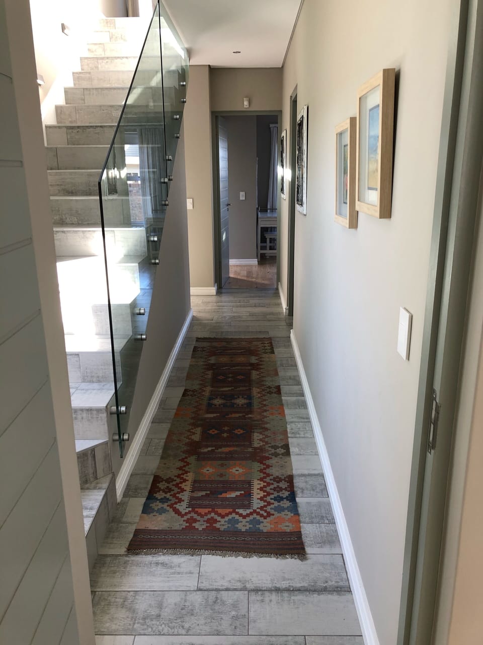 Steps downstairs and halfway