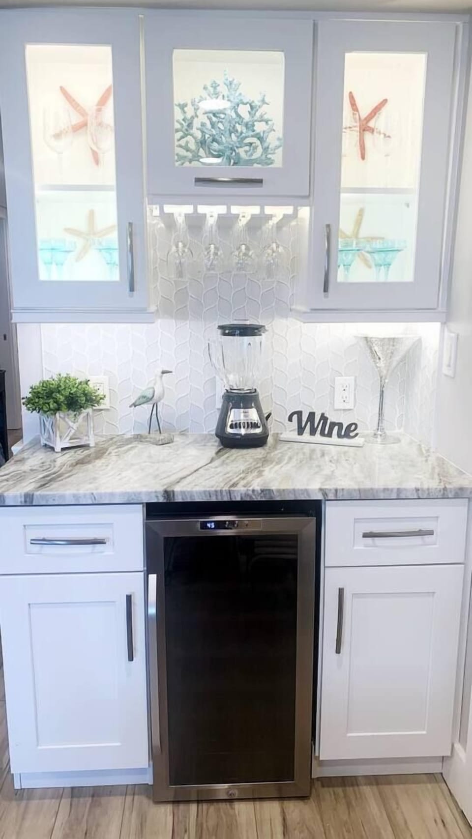 Wine Bar with small refrigerator for making those perfect cocktails