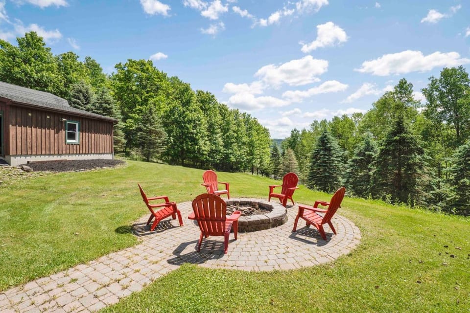 Fire pit: Fire pit with Adirondack chairs and room to spread out