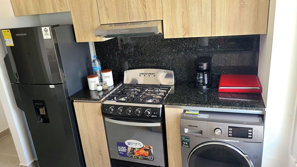cocina bien equipada