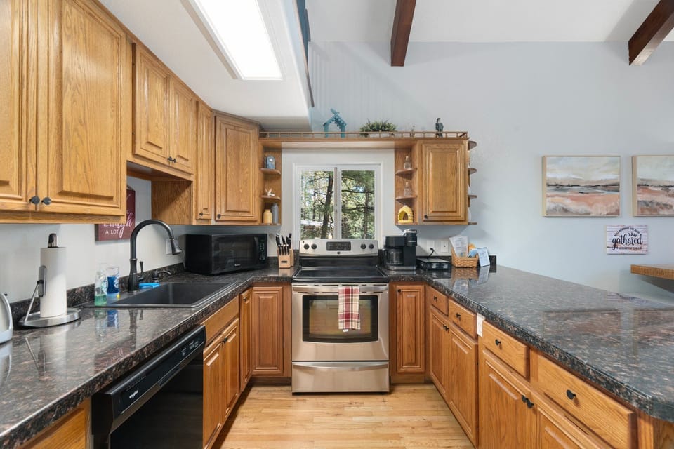 Kitchen comes fully stocked w/ everything needed to cook dinner for your group.