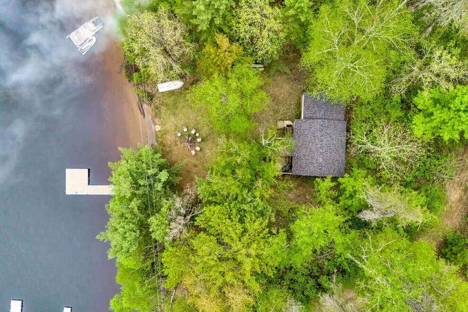 Aerial view of the cottage