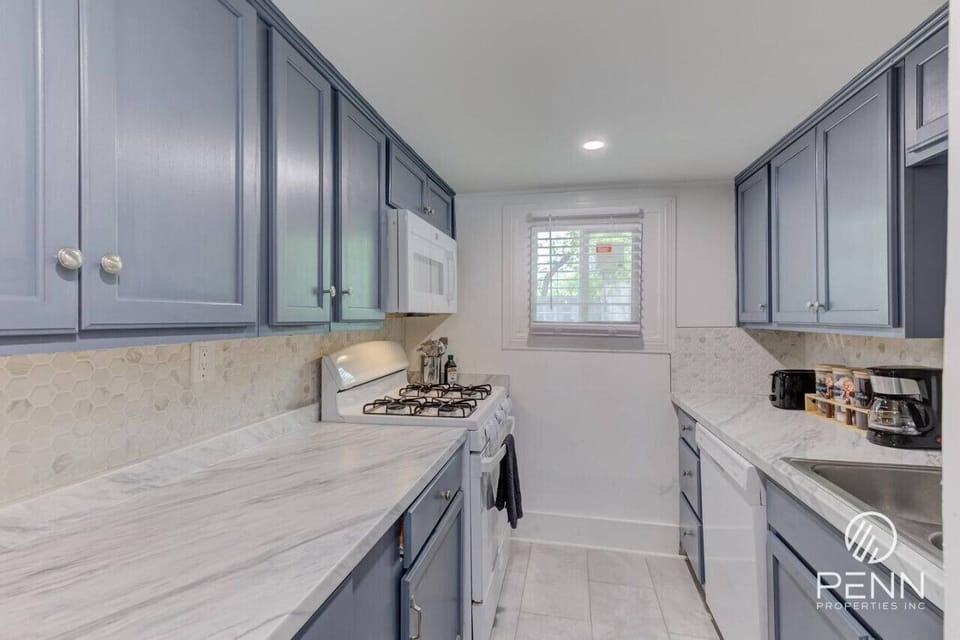 Whip up homemade meals in our stylish galley kitchen. Everything you need for morning coffee or a full dinner is at your fingertips in this efficient space.