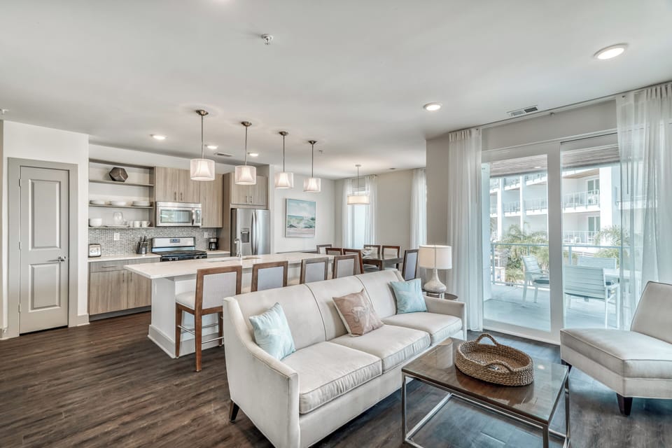 Open Concept Kitchen & Living Areas