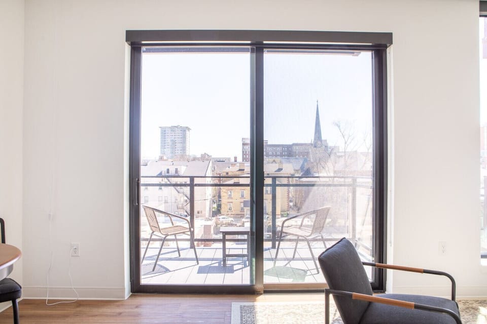 Morning coffee with a view—enjoy the fresh air from your private outdoor space