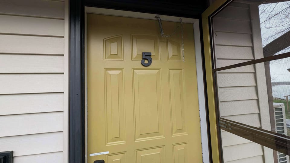 Cabin 5 front door