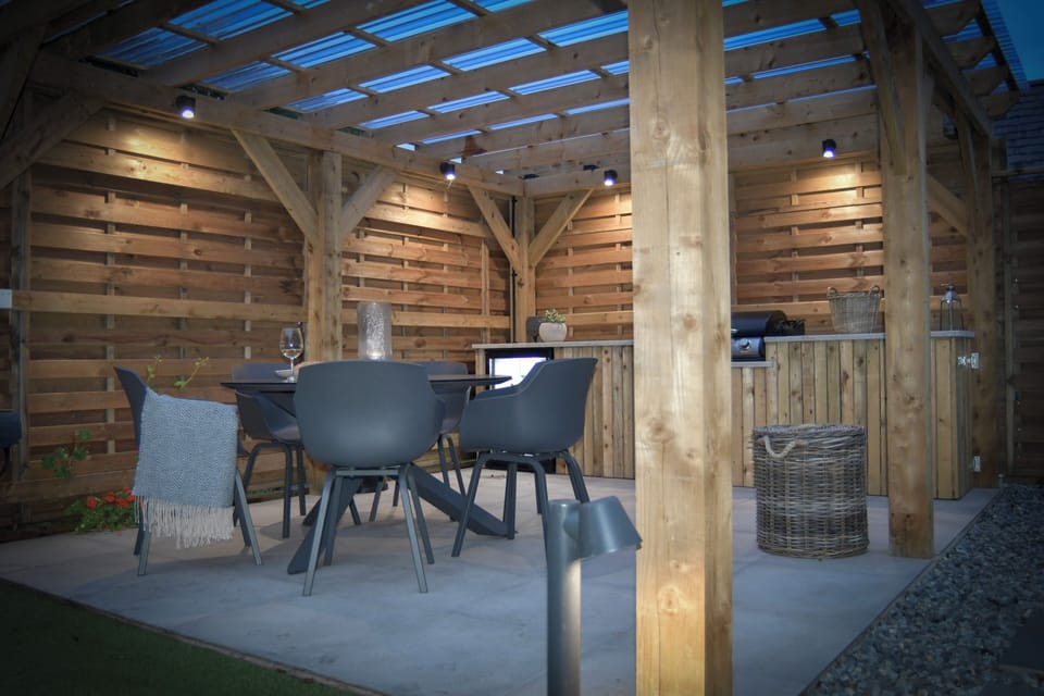Outdoor BBQ area
