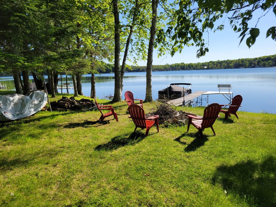 Firewood and marshmallow/food roasting forks provided. Pontoon not available. 