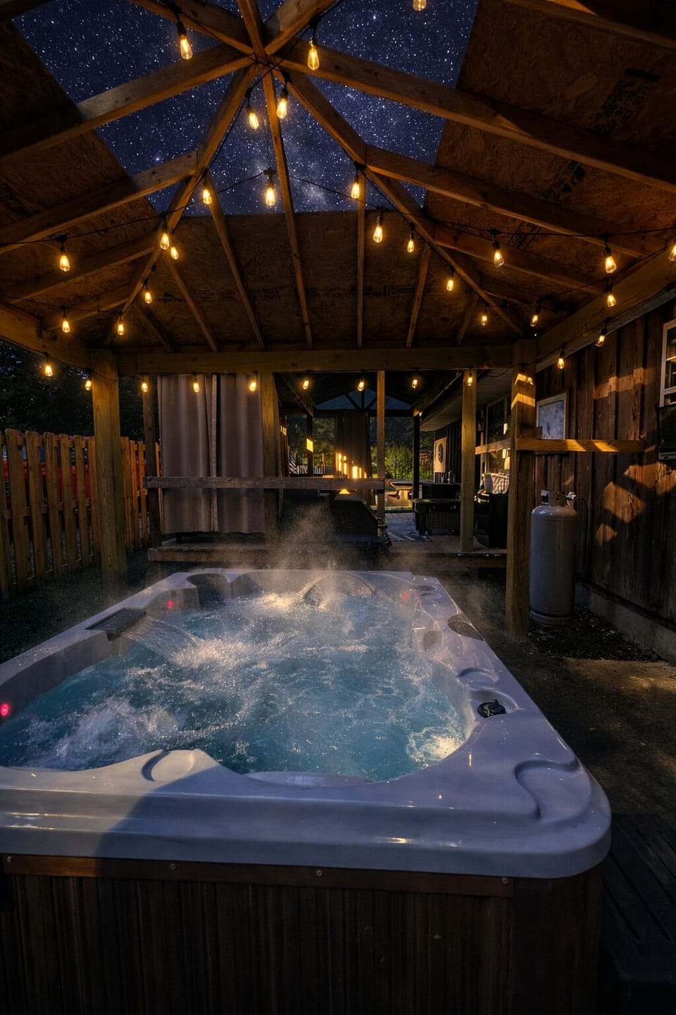 Outdoor spa tub