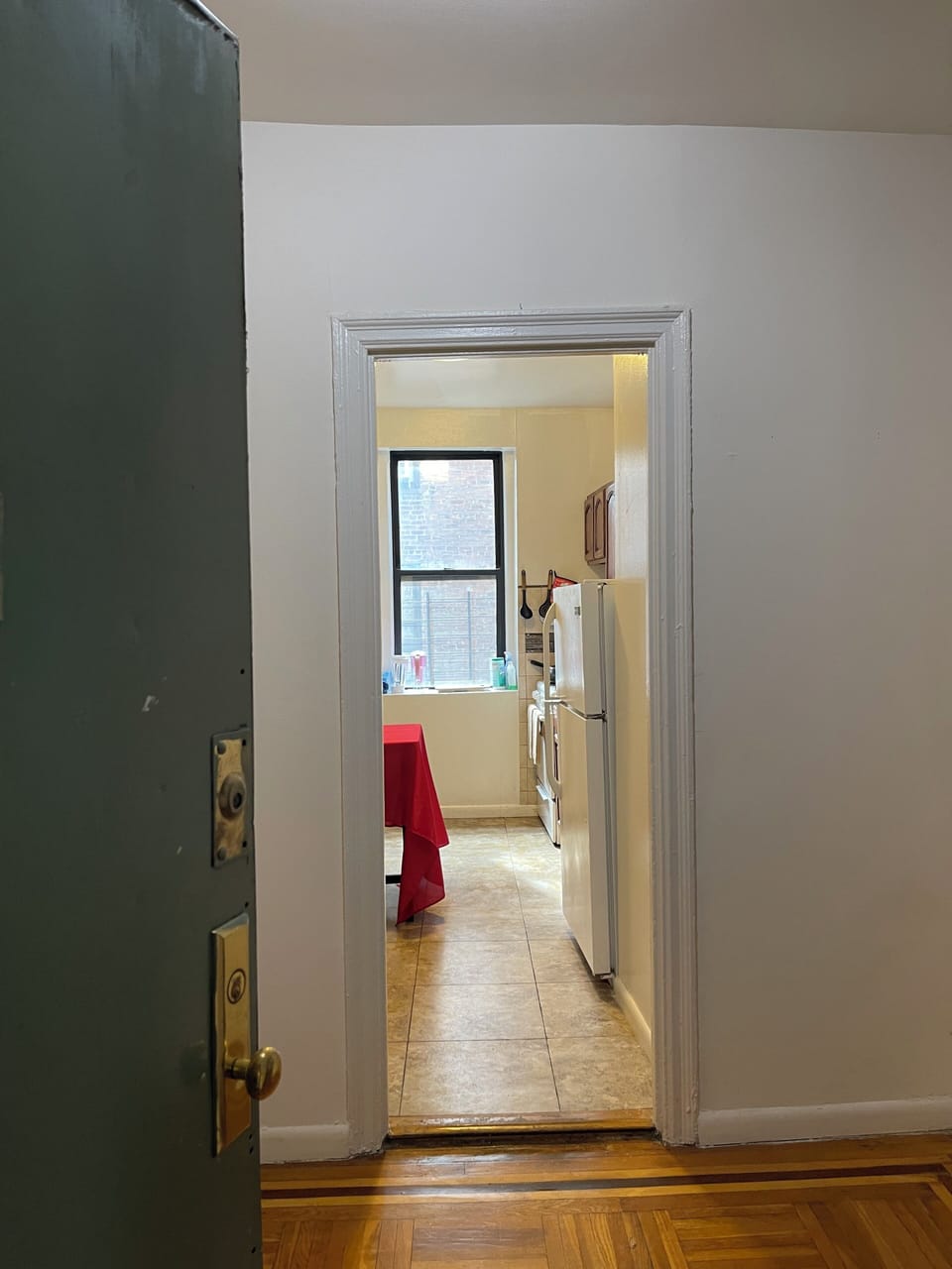 Entering the apartment view