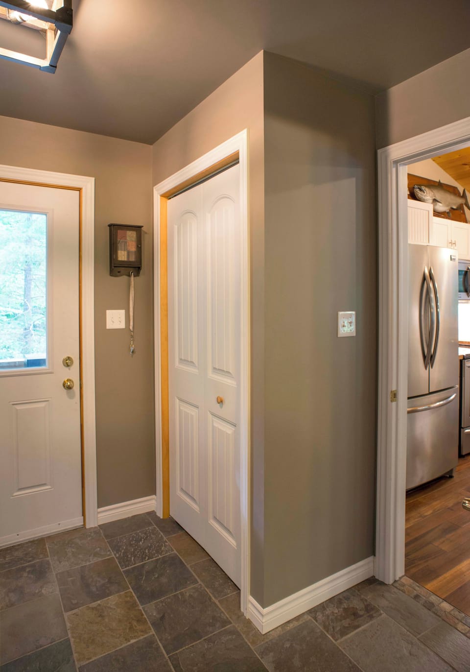 Front entrance closet for jackets