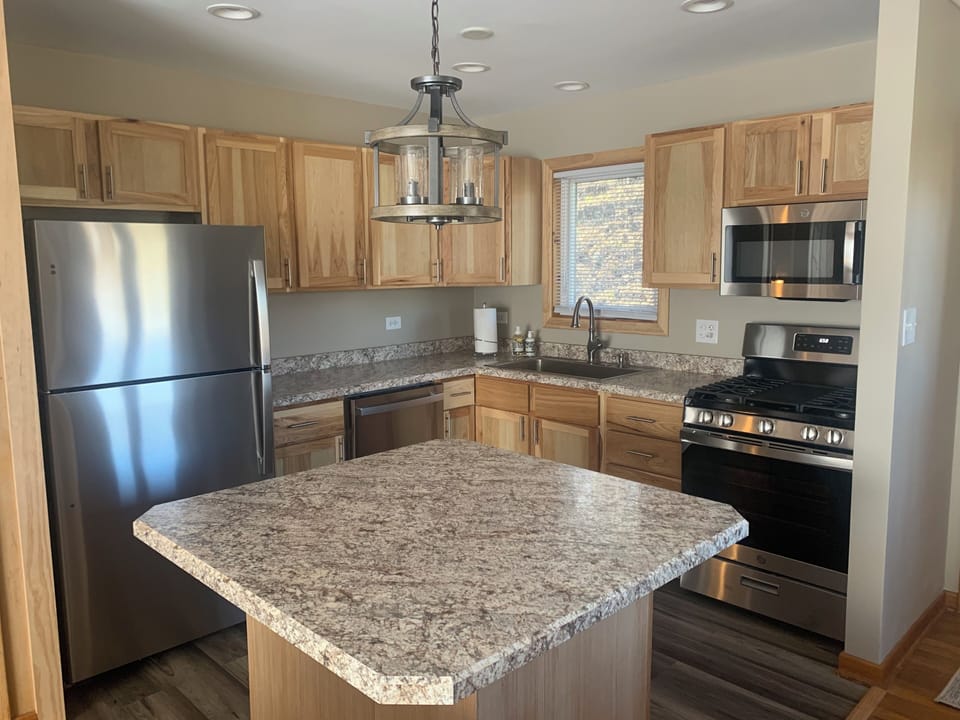 Kitchen with cookware, utensils & essential appliances