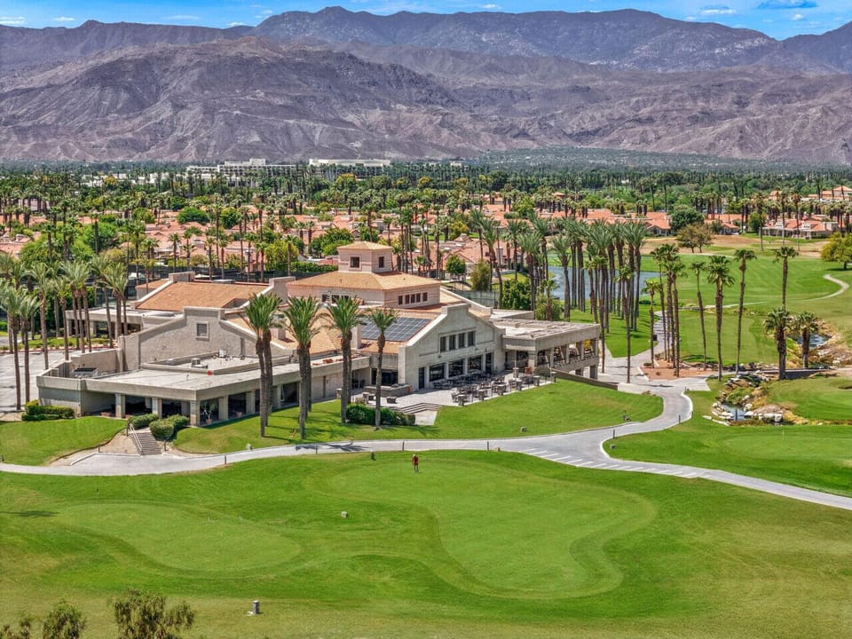 Classic Palm Desert architecture and lush surroundings