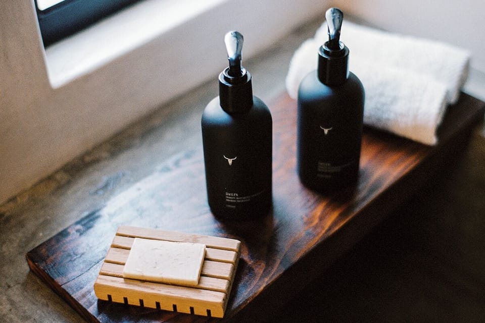 Indulge in curated bath amenities for a pampered reset.