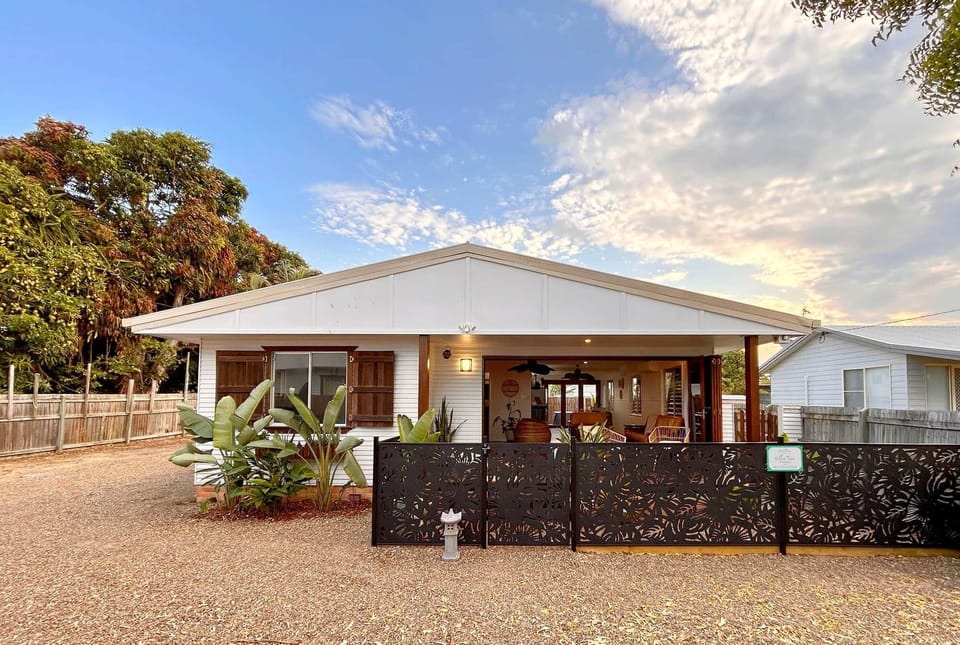 Beachfront looking in to open plan living.