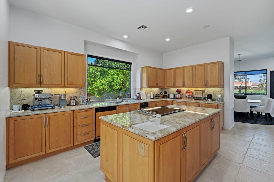 Kitchen with center island.