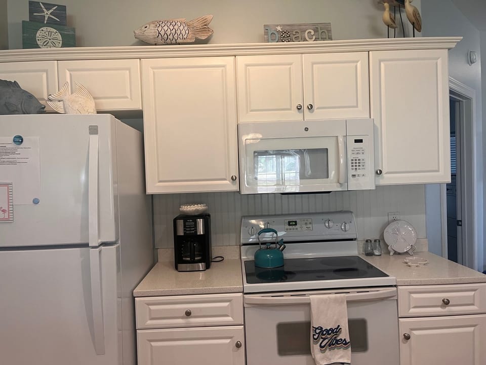 Newly installed quartz countertops.
