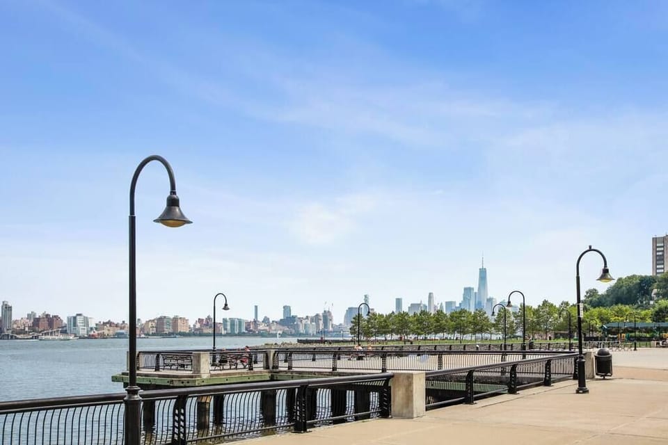 View from the Uptown Hoboken Waterfront Promenade, just a few short blocks away!