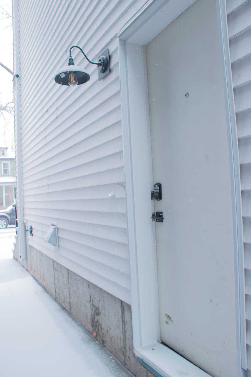 Entrance to the apartment with smart lock