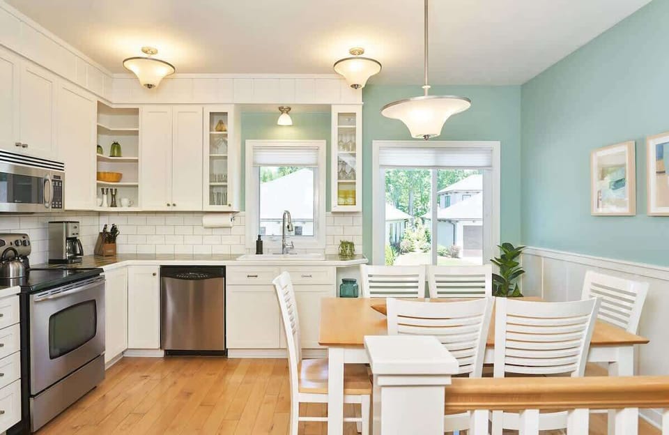 Kitchen and dining area on second floor