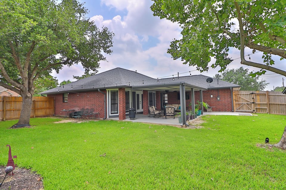 Room outside for play time both private and without adjoining neighbors.
