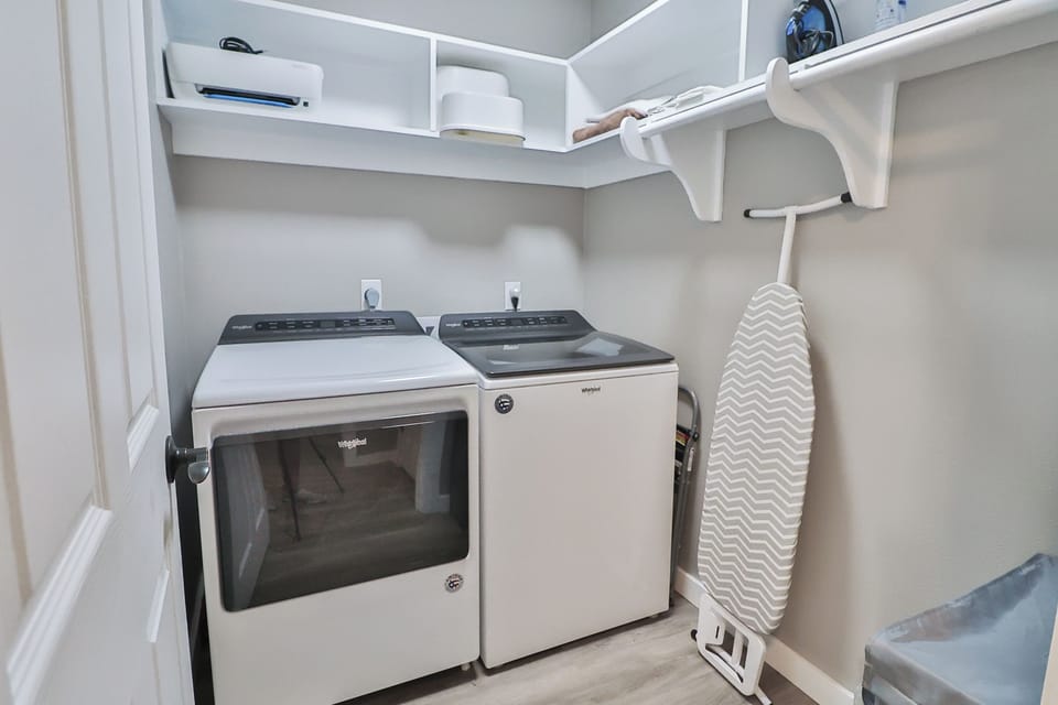 New Laundry Equipment, both efficient and both with quick cycles.