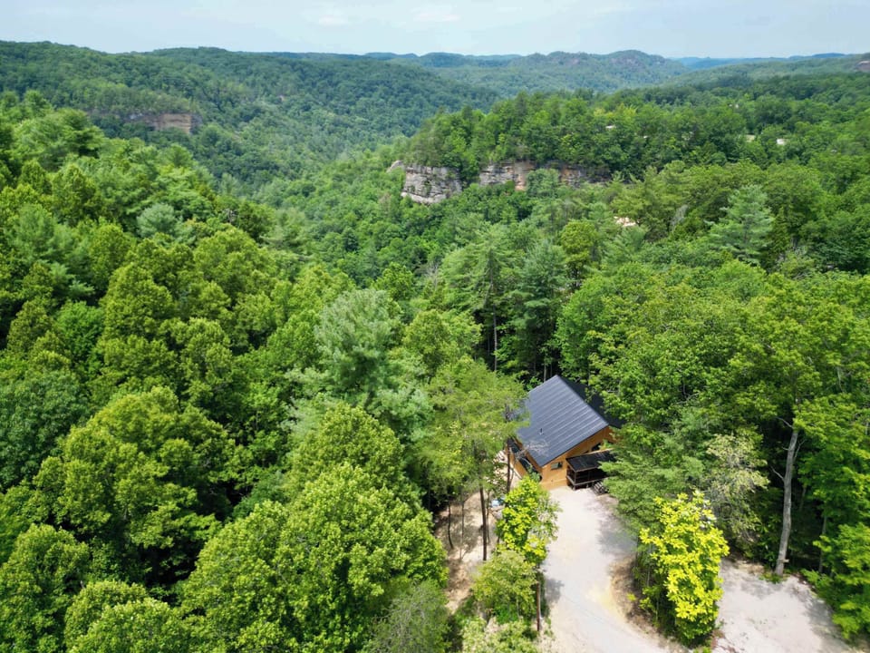 Grand view from the back of the home overlooking the valley.