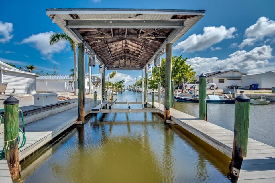 Covered Boat Dock with Pier!