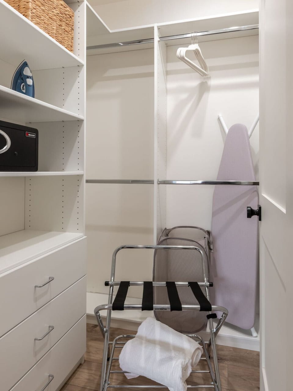 Stay organized with our spacious walk-in closet, offering ample storage space.