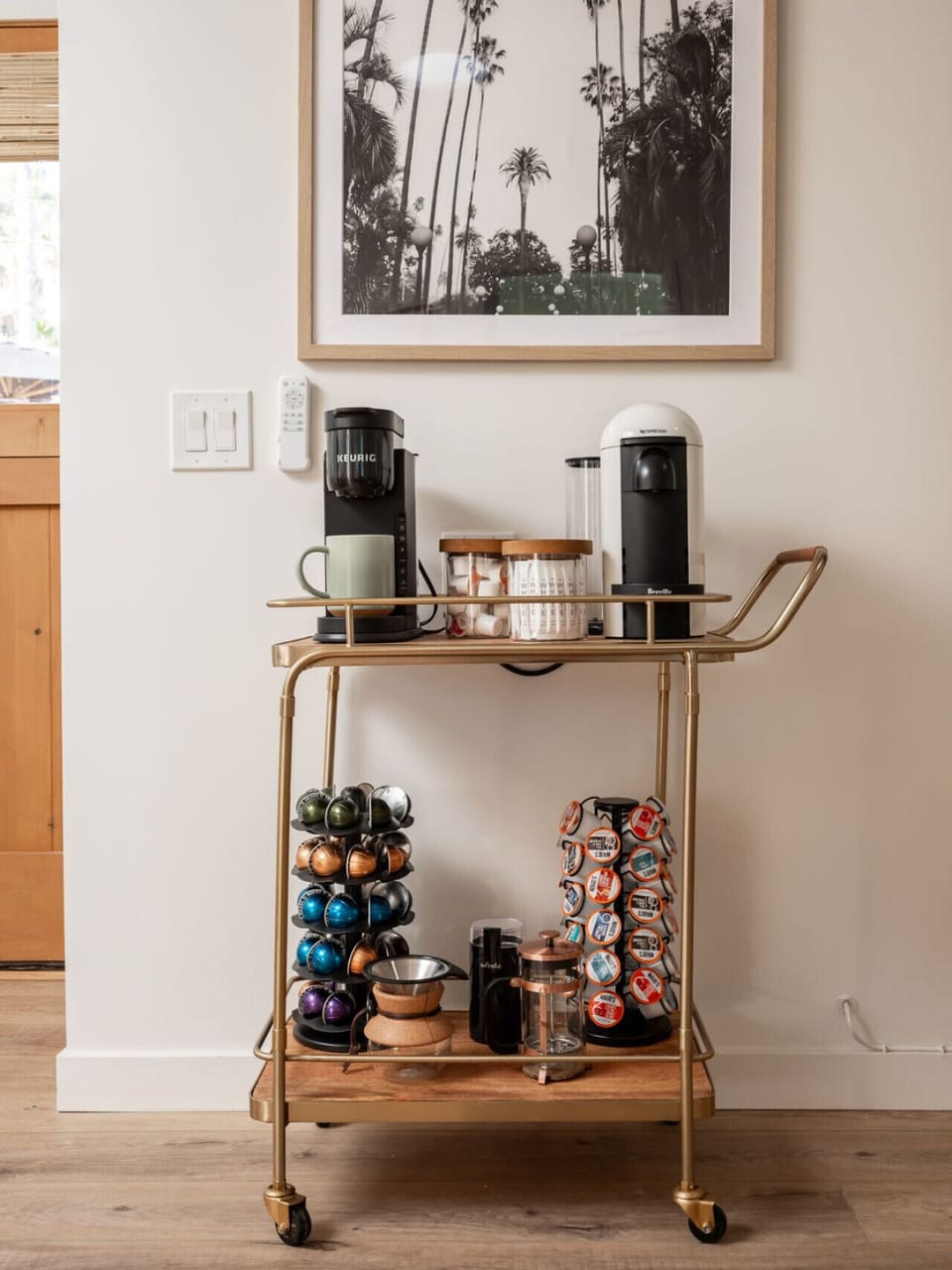 Caffeinate your mornings with our coffee bar.